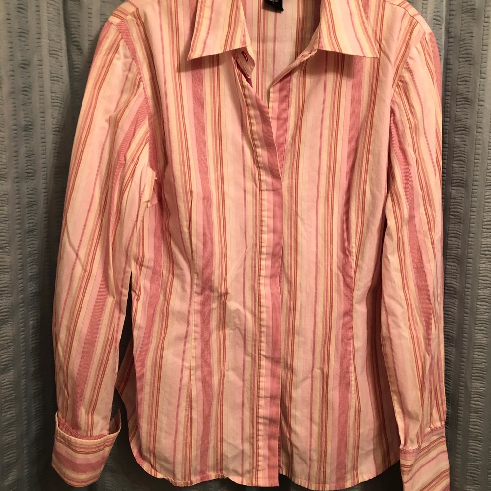 Moda International Multi Color Striped Top Large - Picture 8 of 11